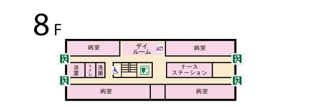 あおもり協立病院 ８階フロアマップ